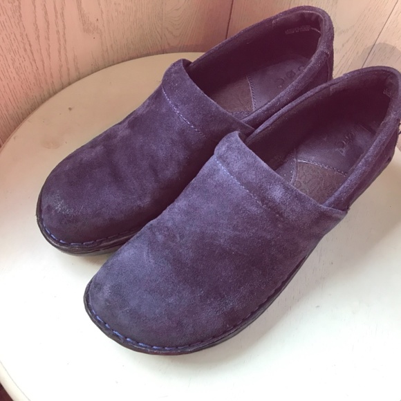 Boc born blue suede leather clogs shoes, women's size 9, excellent shape! - Picture 6 of 15